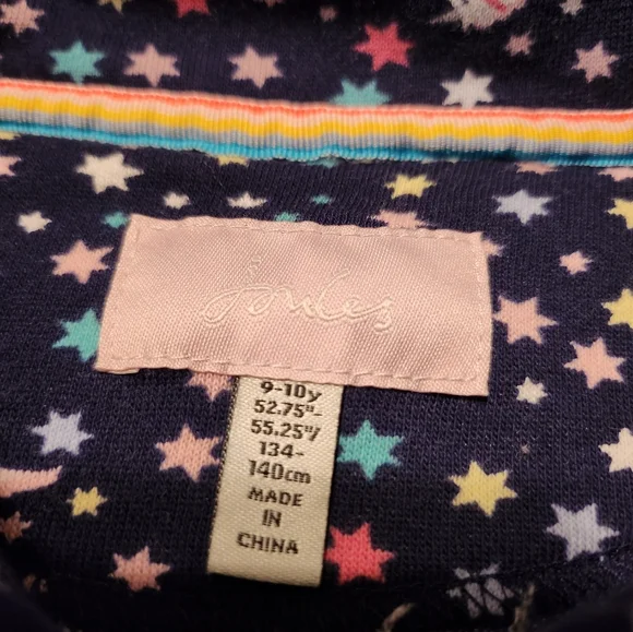Joules, Girls, Quarter-zip pullover, Unicorn Navy, Size 9 / 10 Y. - Picture 3 of 5